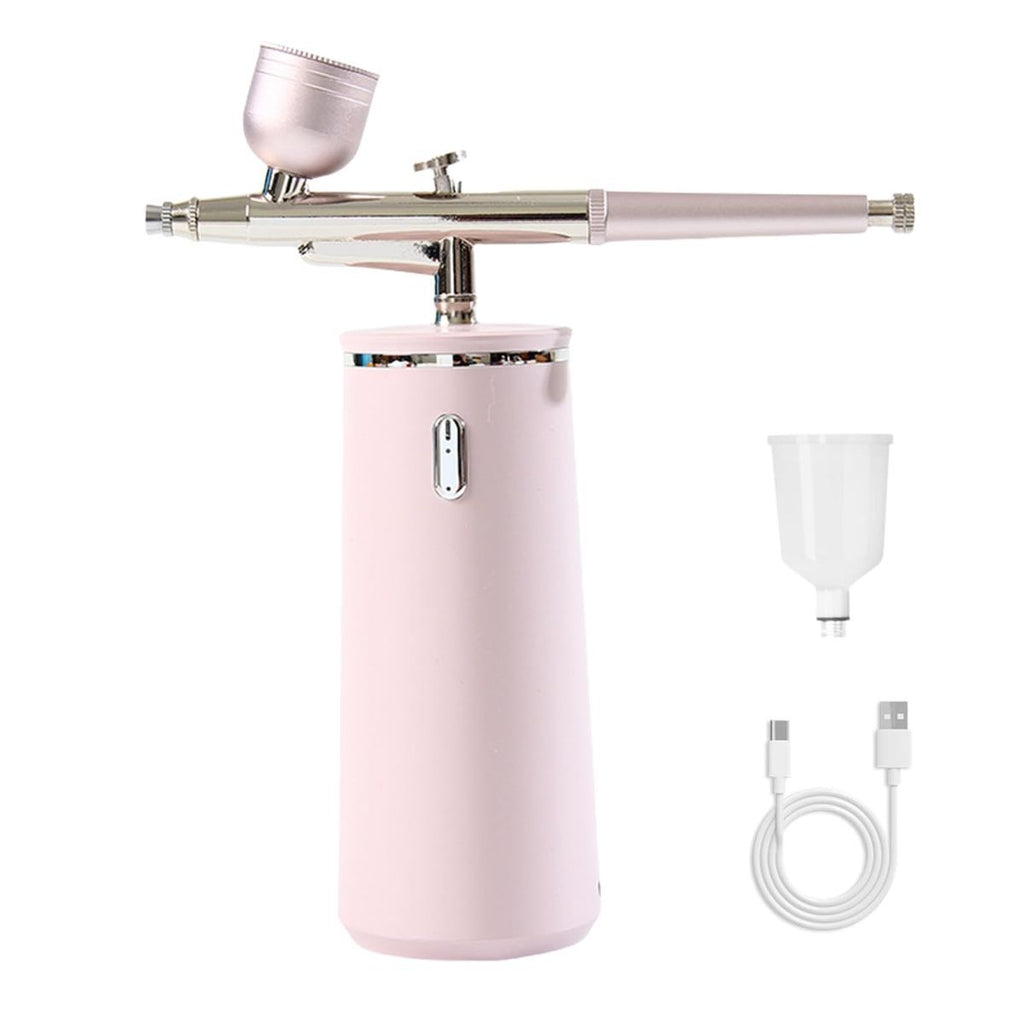 Nano Facial Steamer - Rechargeable & Portable High Pressure Face Oxygen Sprayer Machine, 0.3mm Nozzle Micro Mist Skin Hydrator, Essential Water Infusion Facial Spa Treatment - Pink - Size 52*150*150mm