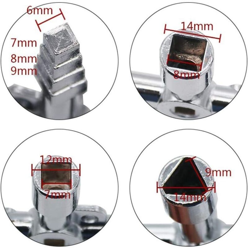 Universal Electrical Cabinet Key Triangle Key Square Key For Train Electrical Cabinet Elevator Multifunctional Hand Tool