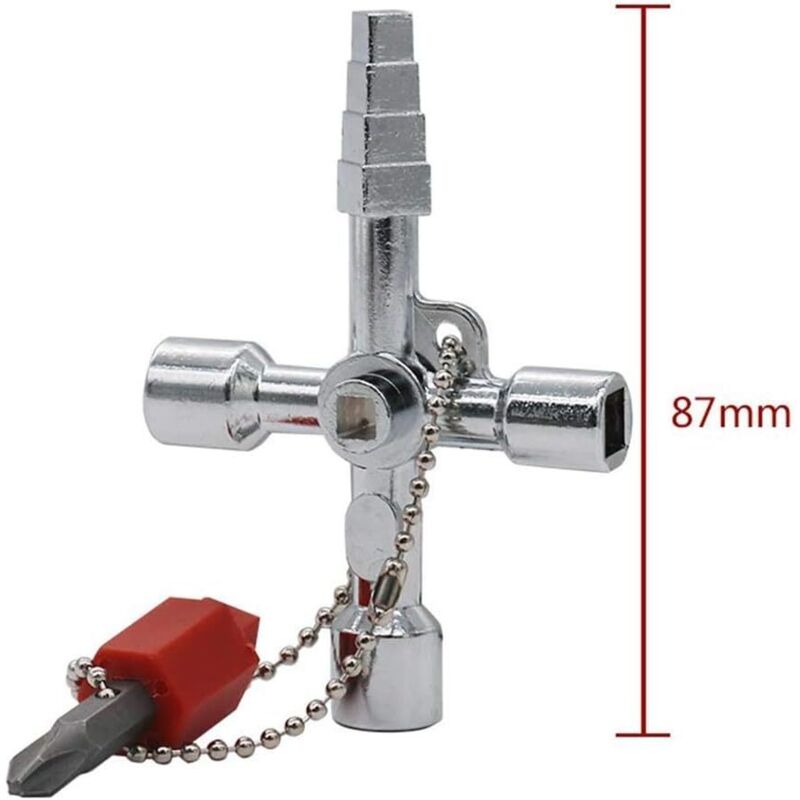 Universal Electrical Cabinet Key Triangle Key Square Key For Train Electrical Cabinet Elevator Multifunctional Hand Tool