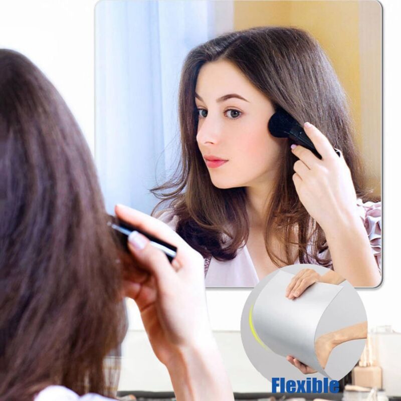 4 Pieces Mirror Sticker, 20 X 20 Cm Acrylic Adhesive Mirror Door, Square Wall Sticky Mirror Flexible Decorative Mirror