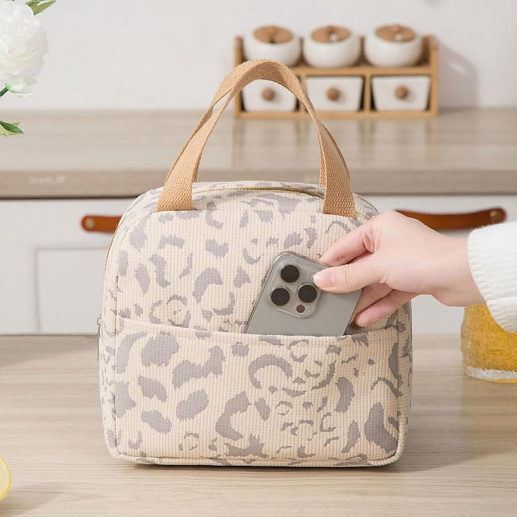 Children's Lunch Bag - Reusable Lunch Bag - Lunch Bag - Lunch Bag for Boys and Girls - Mini Insulated Bag 6L - Small Insulated Picnic Bag - For Work, School, Picnics and Travel (Beige)