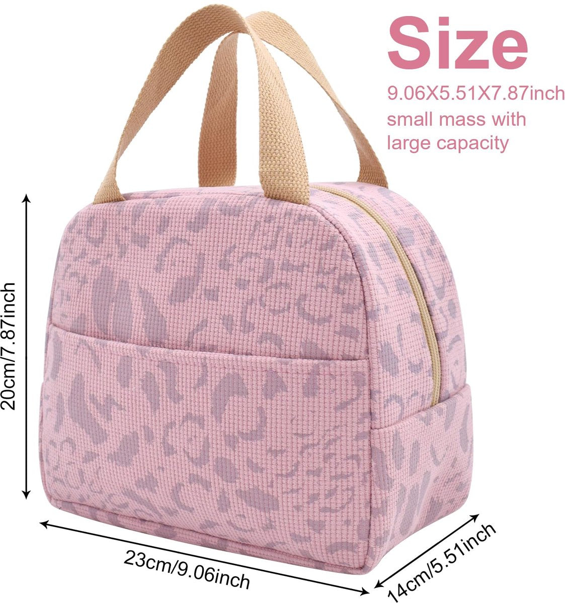 Children's Lunch Bags - Reusable Lunch Bag - Lunch Bags - Lunch Bags for Women and Men - Mini Insulated Bag 6L - Small Insulated Picnic Bag - For Work, School, Picnics and Travel (Pink)