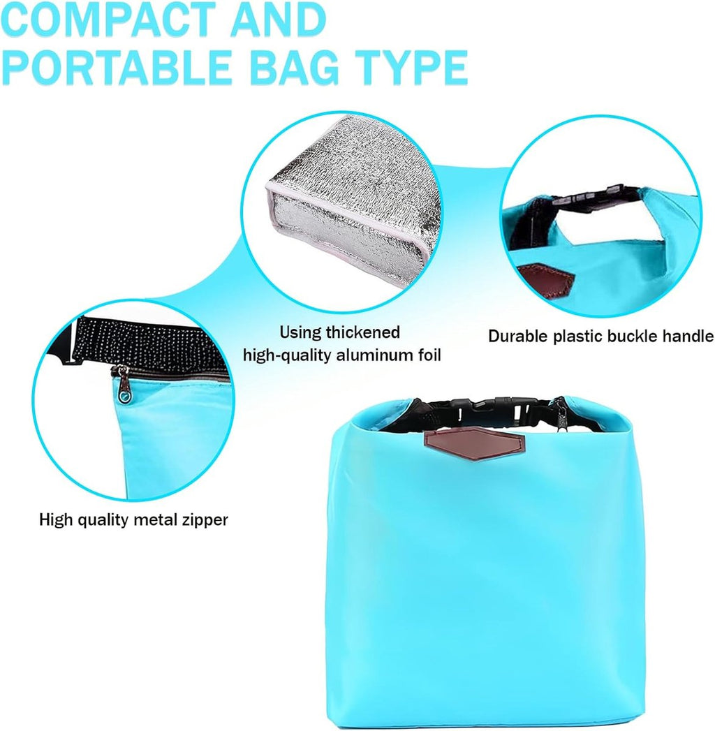 Lunch bag - Insulated bags - Lunch bag - Insulated backpack - Insulated lunch bags - Insulated lunch bag - Portable lunch bag - Picnic bag - Blue zipper