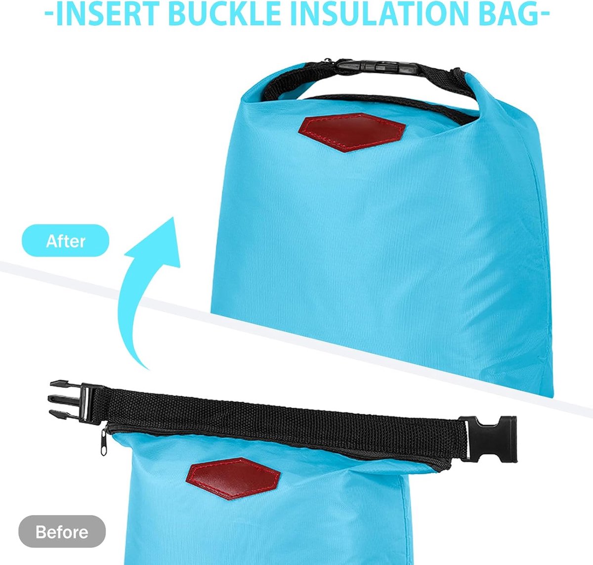 Lunch bag - Insulated bags - Lunch bag - Insulated backpack - Insulated lunch bags - Insulated lunch bag - Portable lunch bag - Picnic bag - Blue zipper