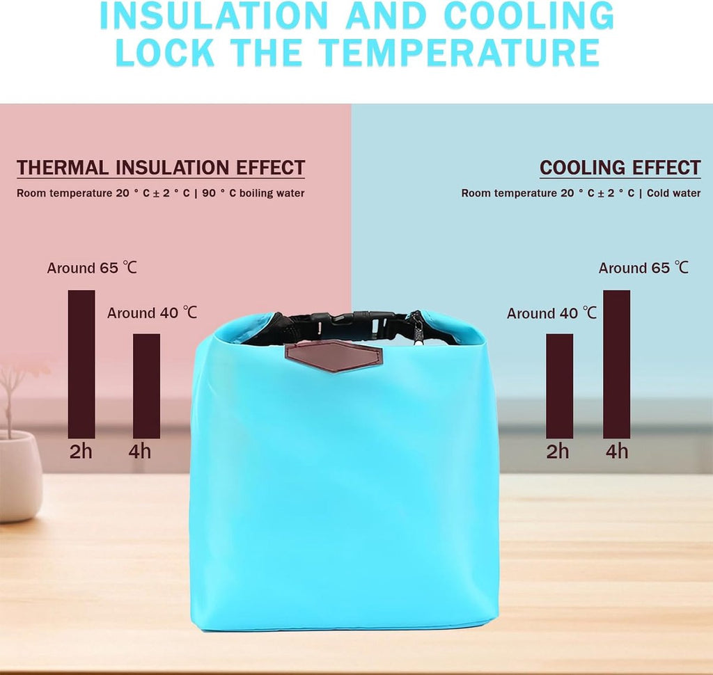 Lunch bag - Insulated bags - Lunch bag - Insulated backpack - Insulated lunch bags - Insulated lunch bag - Portable lunch bag - Picnic bag - Blue zipper