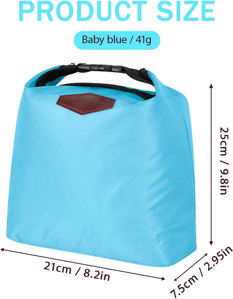 Lunch bag - Insulated bags - Lunch bag - Insulated backpack - Insulated lunch bags - Insulated lunch bag - Portable lunch bag - Picnic bag - Blue zipper