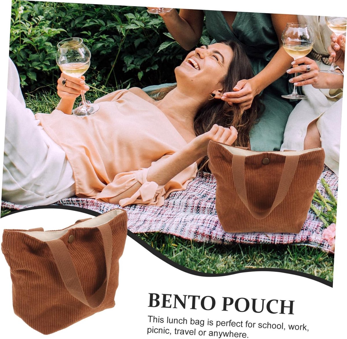 Lunch bag - Insulated bags - Tote bag - Shopping bag - Storage bag - Simple lunch bag - Outdoor lunch bag - Bento tote bag - Mini Bento bag - Lunch bag - Storage bag - Corduroy