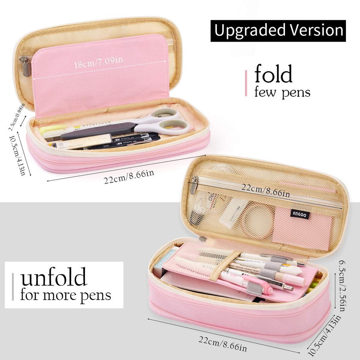 Pencil Case - Pencil Case - Pencil Case - Pencil Case - Pencil Case for Children and Adults - School Pencil Case for Boys and Girls - Pencil Case - Pink