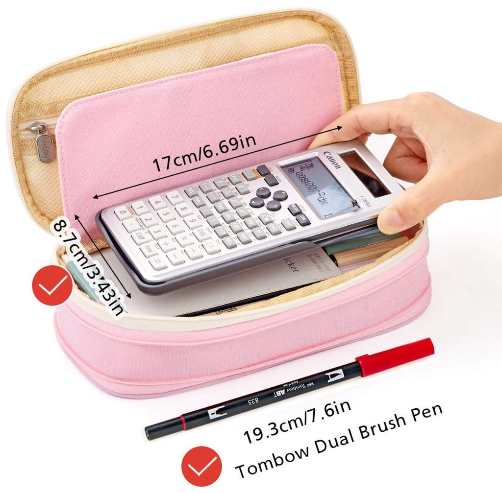 Pencil Case - Pencil Case - Pencil Case - Pencil Case - Pencil Case for Children and Adults - School Pencil Case for Boys and Girls - Pencil Case - Pink
