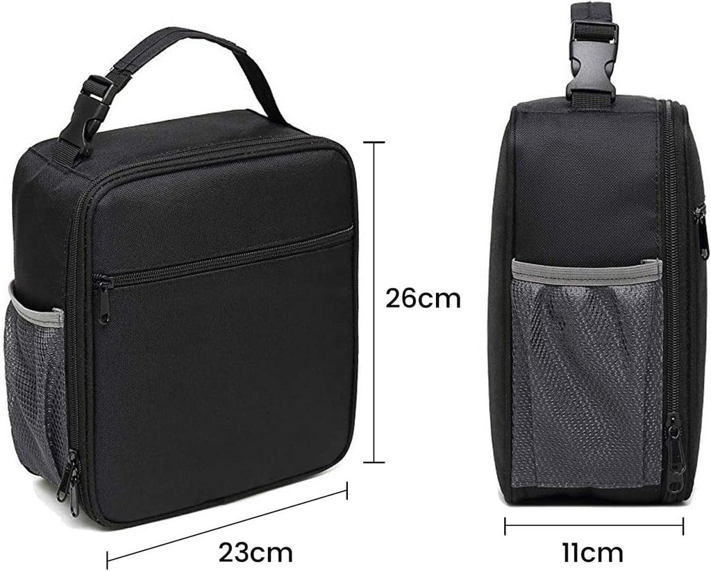 Lunch bag - Adult lunch bag - Insulated backpack - Picnic bag - Lunch bag for girls - 6.5L lunch box for boys - Insulated bag - Keeps food fresh - Office - school - picnic (black)