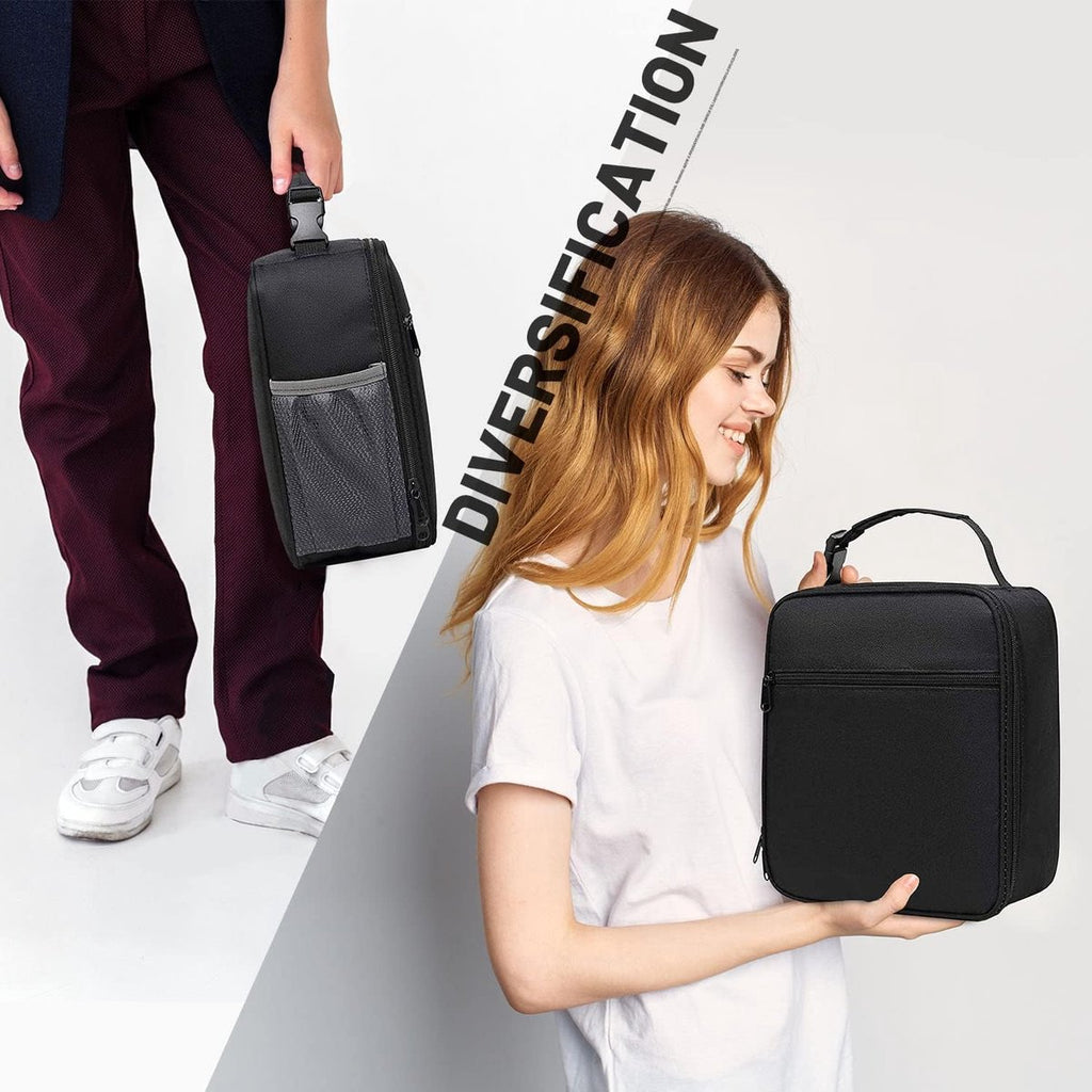Lunch bag - Adult lunch bag - Insulated backpack - Picnic bag - Lunch bag for girls - 6.5L lunch box for boys - Insulated bag - Keeps food fresh - Office - school - picnic (black)