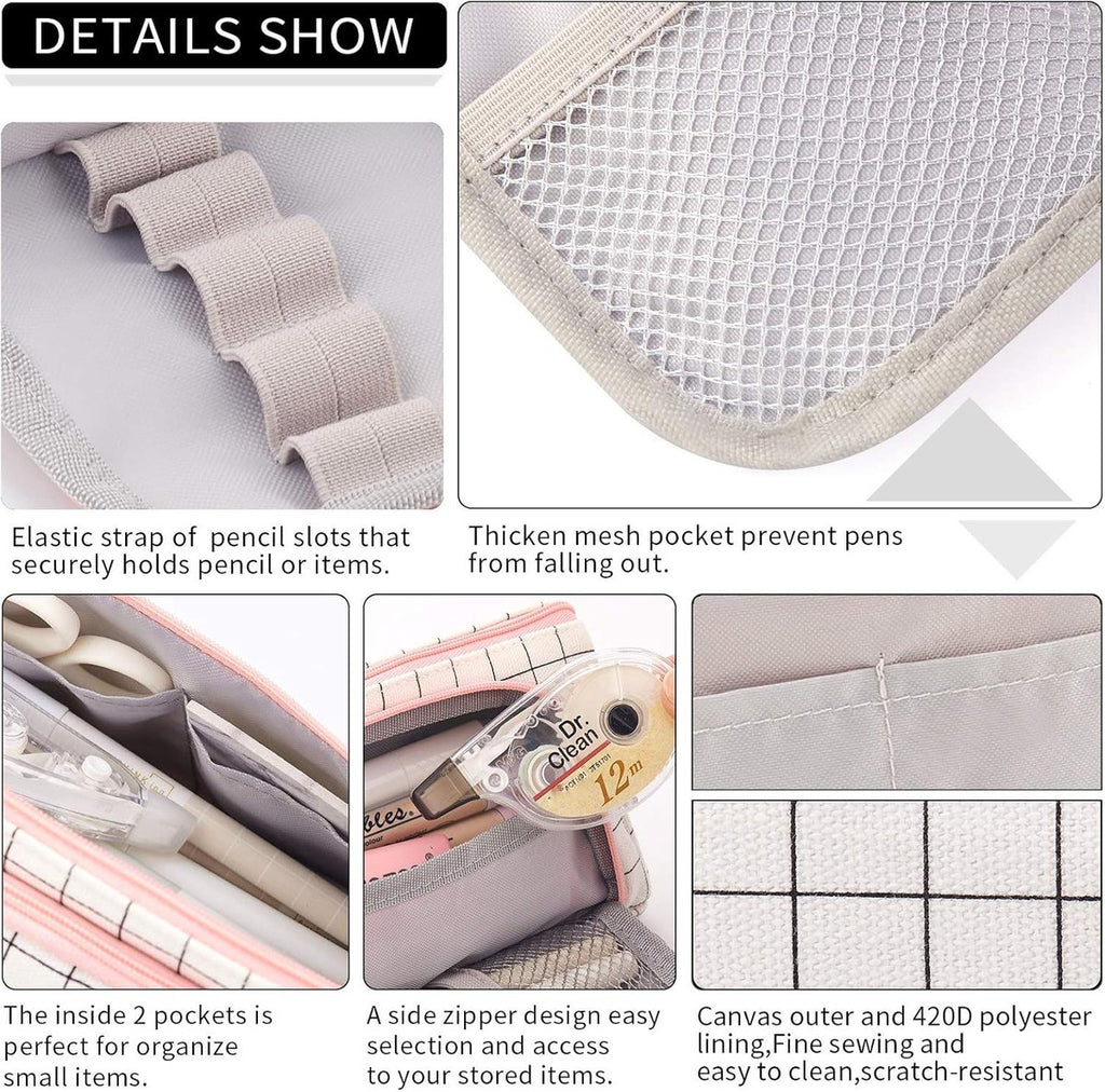 Pencil case - Pencil case for boys - Pencil cases for girls - Pencil case for school - Large pencil case - High-capacity pencil case - Pencil case - Certified - For high school, university, office, student - Gift for girls