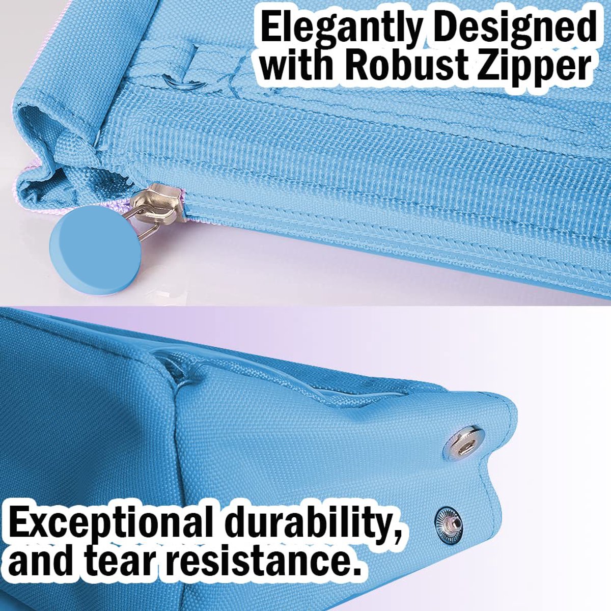 Pencil case - Pencil case - Storage bag - Pencil case - Boy's pencil case - Girl's pencil case - School cases - Portable school pencil case - 20x9x10cm - Blue