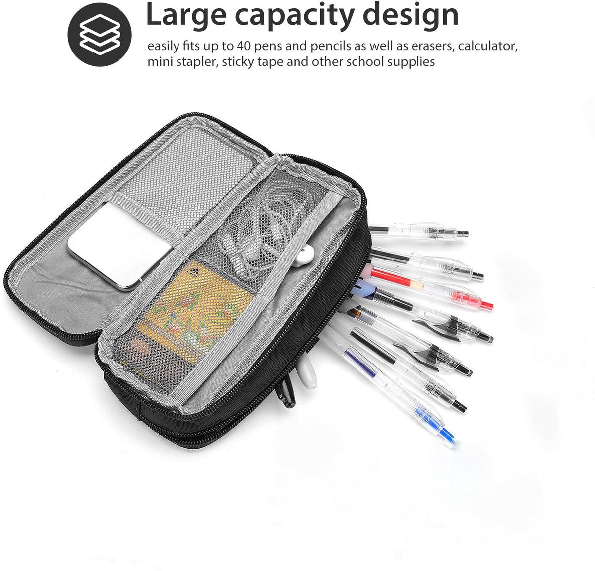 Pencil case - Pouch - Cases - Makeup bag - Adult pencil case - Makeup bag - Pencil case - School pencil case - Leather pencil case - Pencil case for boys - Pencil case for girls - School cases