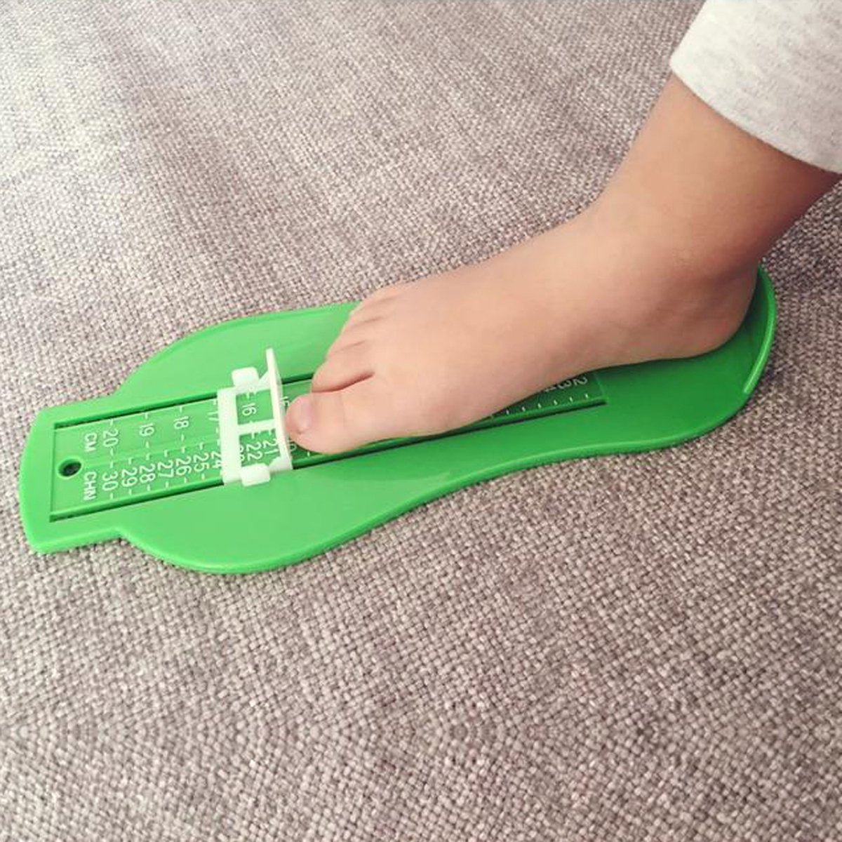 Child's Foot Measuring Tool | Child's Shoe Size Measuring Tool | Baby Shoe Measuring Tool | Baby Measurement | Green