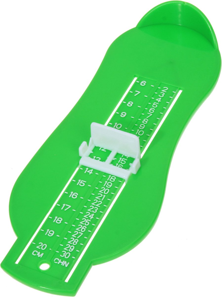 Child's Foot Measuring Tool | Child's Shoe Size Measuring Tool | Baby Shoe Measuring Tool | Baby Measurement | Green