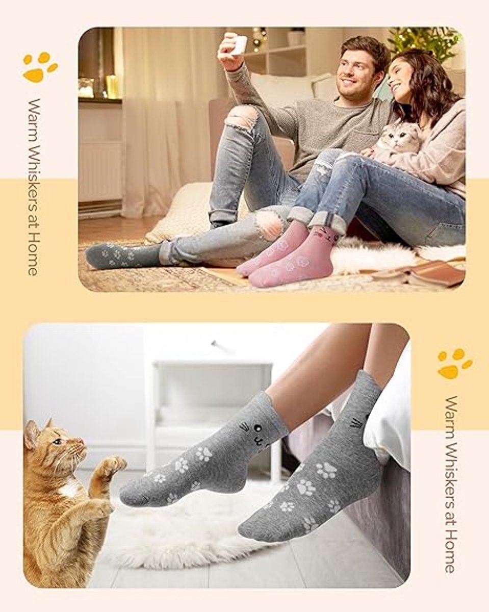 Cat socks - Funny, new gifts for animal lovers - Ultra-soft and comfortable design - Unique gift for mother, wife, and girlfriend - Christmas gifts and birthday gifts