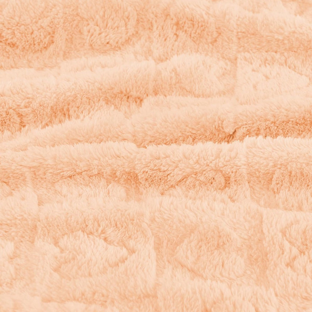 Baby blanket with heart motif, ultra-soft, cozy baby blankets for girls and boys, soft baby and toddler blankets for newborn babies, gifts for the crib and stroller (76 x 102 cm) (apricot pink)