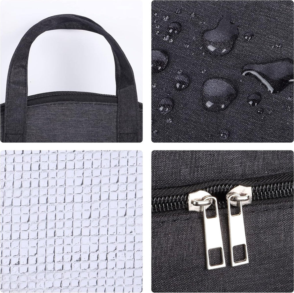 Insulated Lunch Bag - Family Picnic Bag - Reusable Waterproof Lunch Bags - Double Compartment Lunch Bags - Portable Lunch Box - For School Picnic Camping Travel - For Men Women