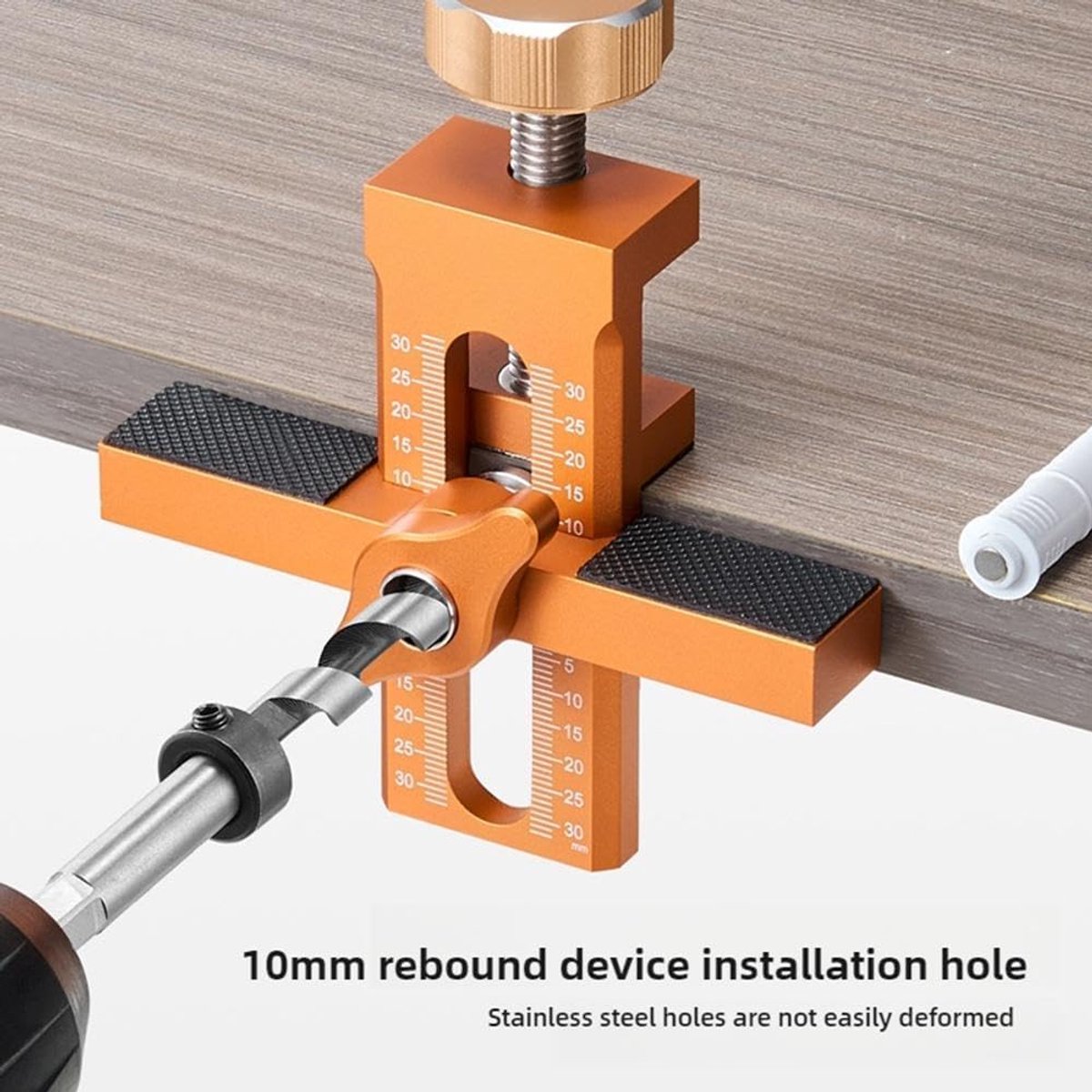 Cabinet Door Installation Positioner - Cabinet Door Positioner - Adjustable Height - Cabinet Door Installation - Mounting Template Clamps - Positioning Tool - 2-in-1 Mounting Template - for Positioning Cabinet Doors - Orange