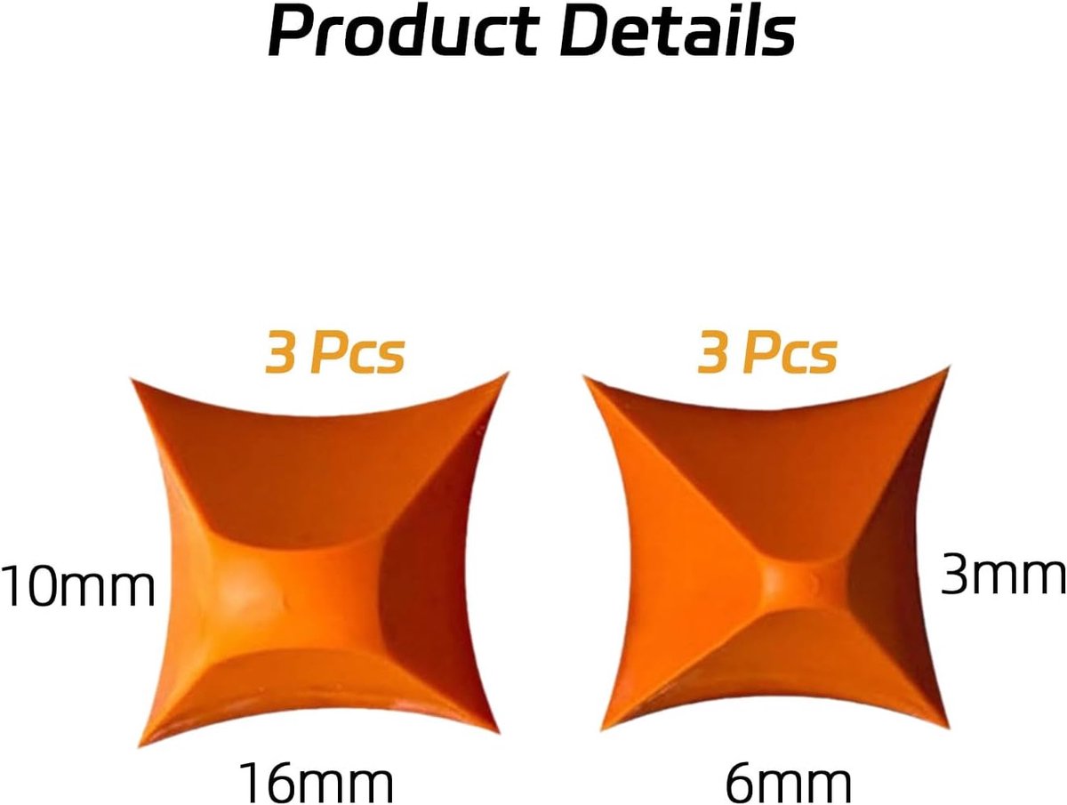 6 pieces - seam tools - reusable - silicone seam tools - silicone sealant tool - sealant applicator - kitchen and bathroom joint tool - orange color - 4/6/10/16mm