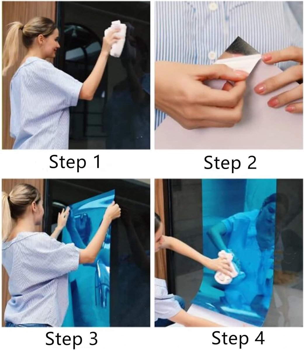 Full-length mirror - 40*122 cm - Self-adhesive mirror stickers - Flexible mirror sheets - Bathroom soft mirror - Soft mirror - mirror paper - wall stickers with mirror effect - self-adhesive mirror - unbreakable mirror - room decoration - wall decoration