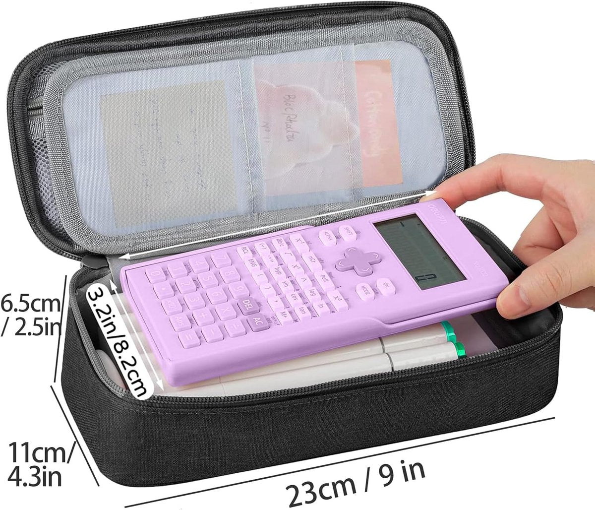 Pencil case - Pencil case - 23*11*6 cm - Large case - Pencil pouch - Pencil bag - School case - Storage bag - highlighter case - portable office supplies case - school supplies - Oxford fabric case - for students, boys, girls - black