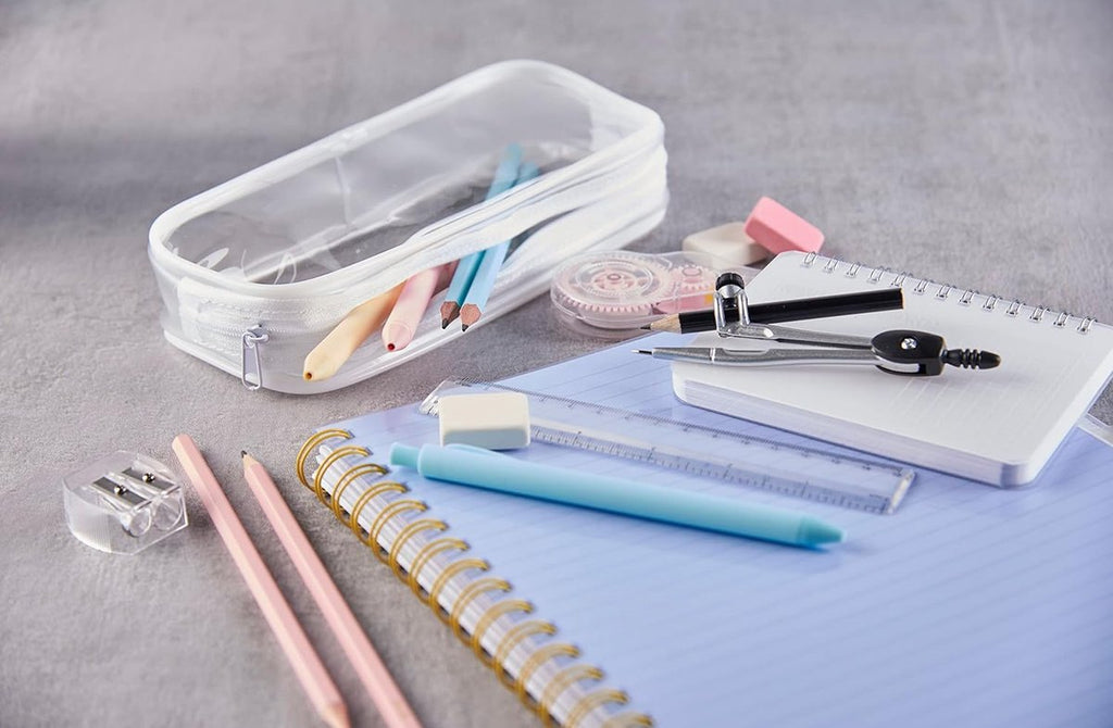 Pencil Case - 2-Piece Pencil Case - Pencil Case for School - Transparent Pencil Case - Transparent Exam Pencil Case - School Supplies - transparent school pencil case - school pencil case - Pencil case for men and women, children's pencil case, travel - P