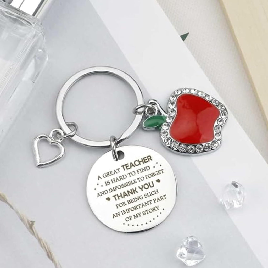 Personalized Teacher Appreciation Keychain, Thank You Gifts for Teachers