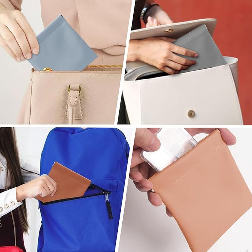 Wallet - Organizer - Men's Wallet - Gift - Men's Gift - Gift for Men - Gift for Boyfriend - Gift for Father - Set of 4 (Blue, Brown, Light Gray, Apricot)