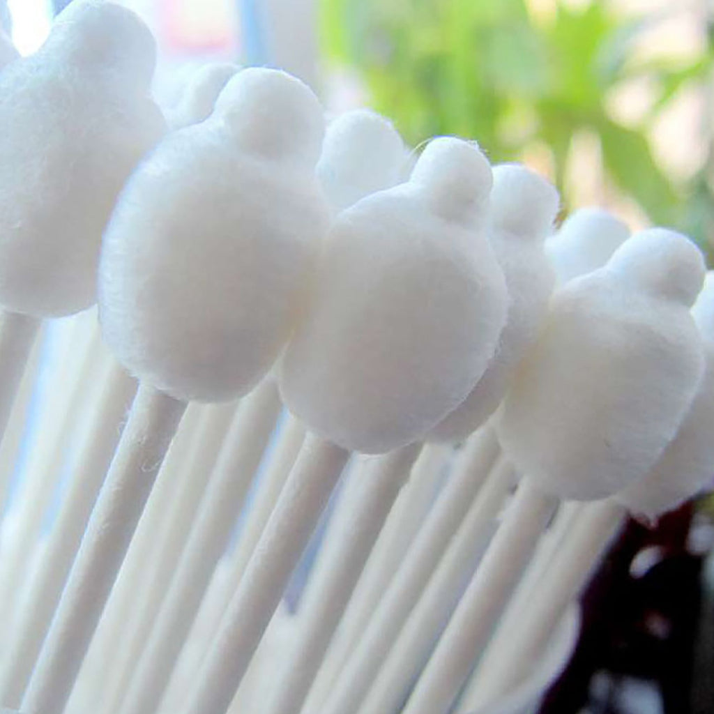 55ct Baby Cotton Swabs Safety Swabs for Kids or Babies Organic Cotton Gentle Baby Qtips Children Cotton Buds White