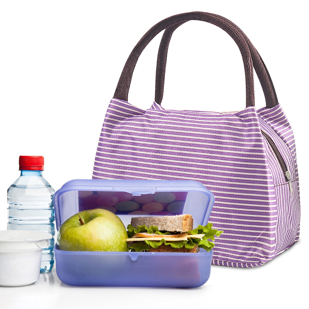 Lunch Box Lunch Bag For Women Insulated Lunch Bag Reusable Tote Cooler Bag Lunchbox Suitable for Work, Travel, Outdoor Purple