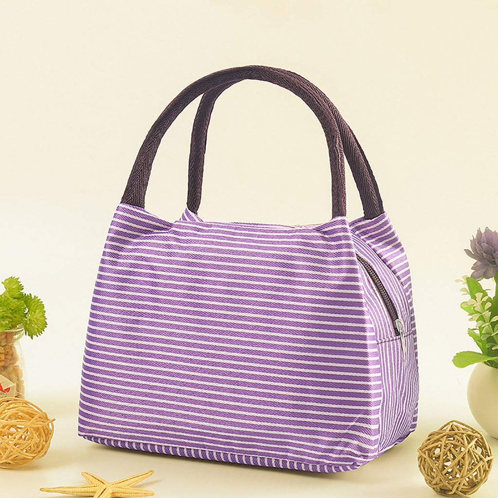 Lunch Box Lunch Bag For Women Insulated Lunch Bag Reusable Tote Cooler Bag Lunchbox Suitable for Work, Travel, Outdoor Purple