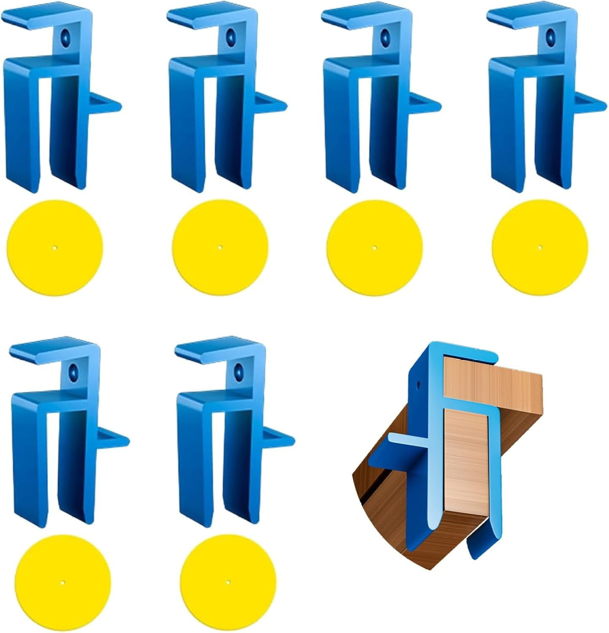 Woodworking Plastic Cabinet Door Installation Clamp 3 Sets , 3 Scribing Artifacts and 3 Discs Carpentry Tools U & Scribing Tool Set Plastic Cabinet Door for Woodworking Diy & Carpentry One Size B