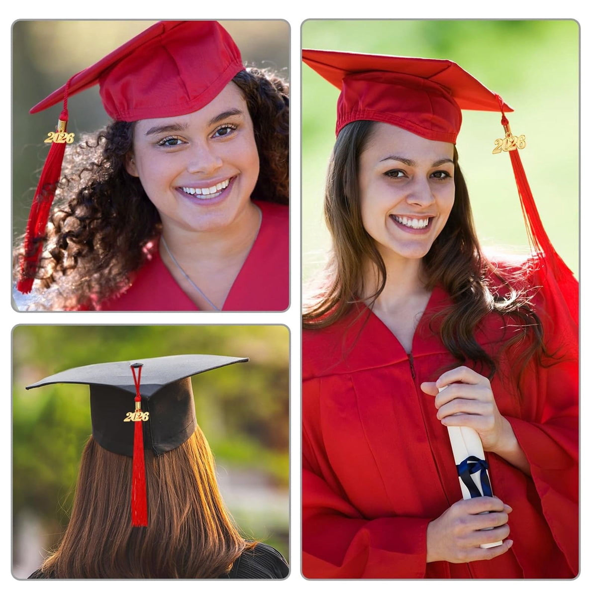 2026 Tassel Graduation, White Graduation Tassel, Tassel Charms for Graduations Cap Decorations, Tassels Memorial Grad Cords Class of 2026 High School Graduate Hat Ceremonies Accessories 1pc 2026 Graduation Season Hat Tassel Pendant Pink