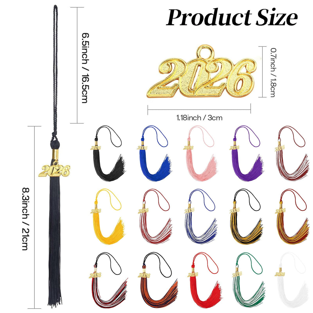 2026 Tassel Graduation, White Graduation Tassel, Tassel Charms for Graduations Cap Decorations, Tassels Memorial Grad Cords Class of 2026 High School Graduate Hat Ceremonies Accessories 1pc 2026 Graduation Season Hat Tassel Pendant Red