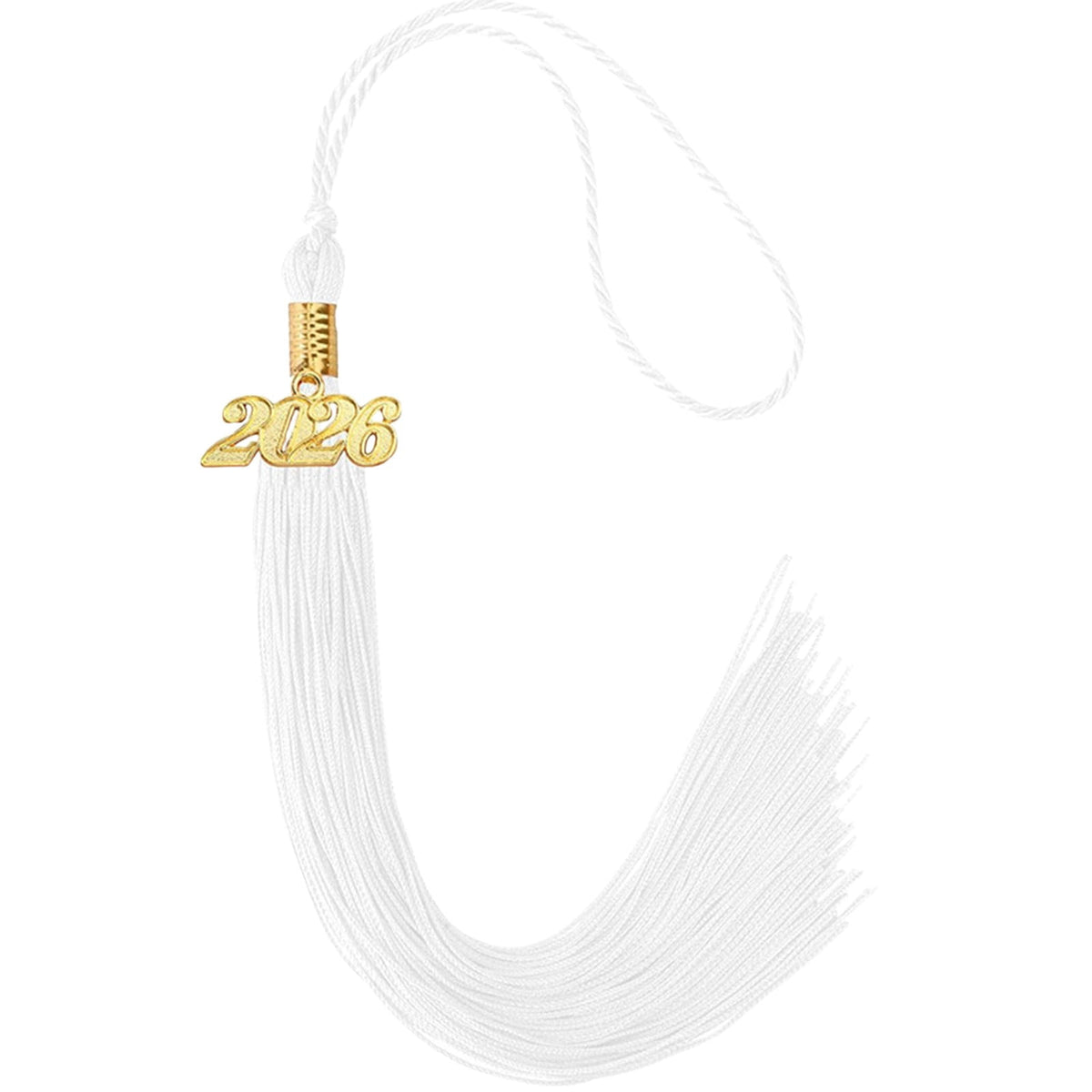 2026 Tassel Graduation, White Graduation Tassel, Tassel Charms for Graduations Cap Decorations, Tassels Memorial Grad Cords Class of 2026 High School Graduate Hat Ceremonies Accessories 1pc 2026 Graduation Season Hat Tassel Pendant White