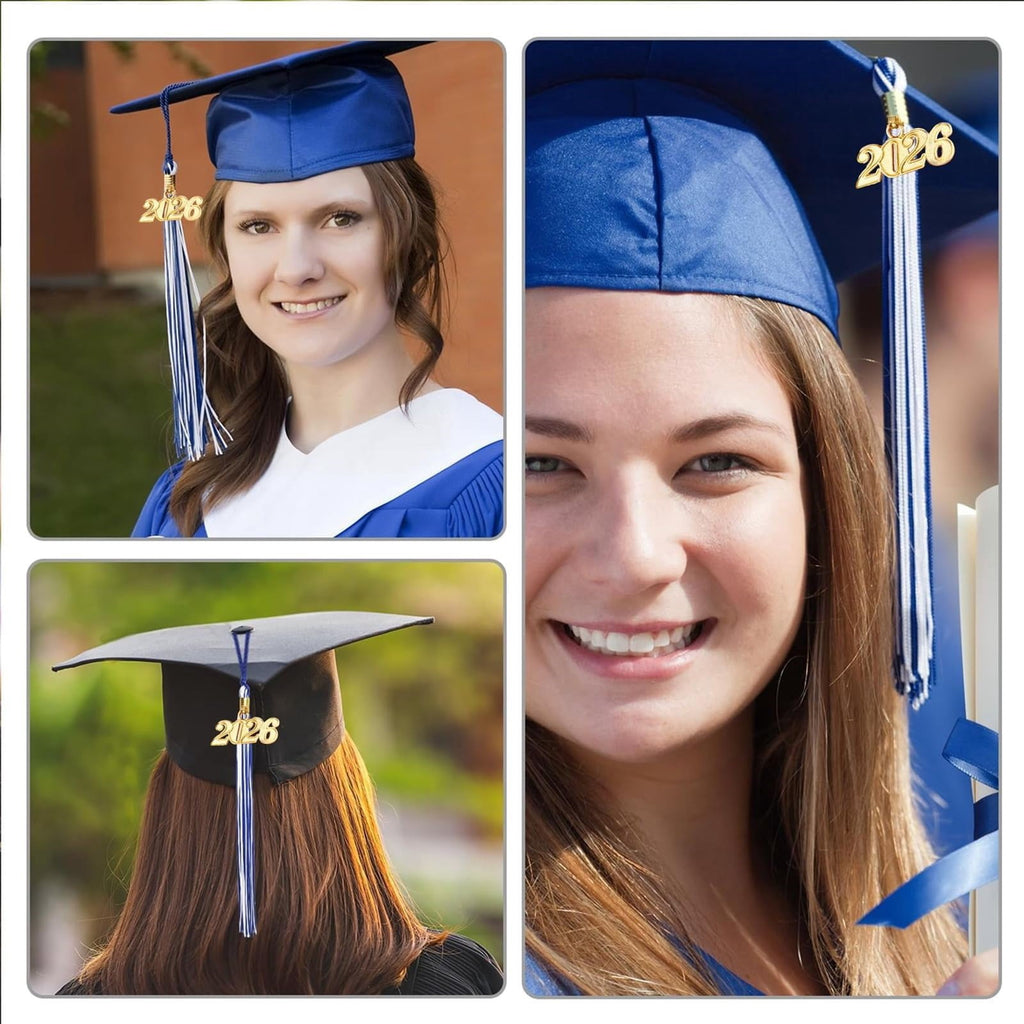 2026 Tassel Graduation, White Graduation Tassel, Tassel Charms for Graduations Cap Decorations, Tassels Memorial Grad Cords Class of 2026 High School Graduate Hat Ceremonies Accessories 1pc 2026 Graduation Season Hat Tassel Pendant White