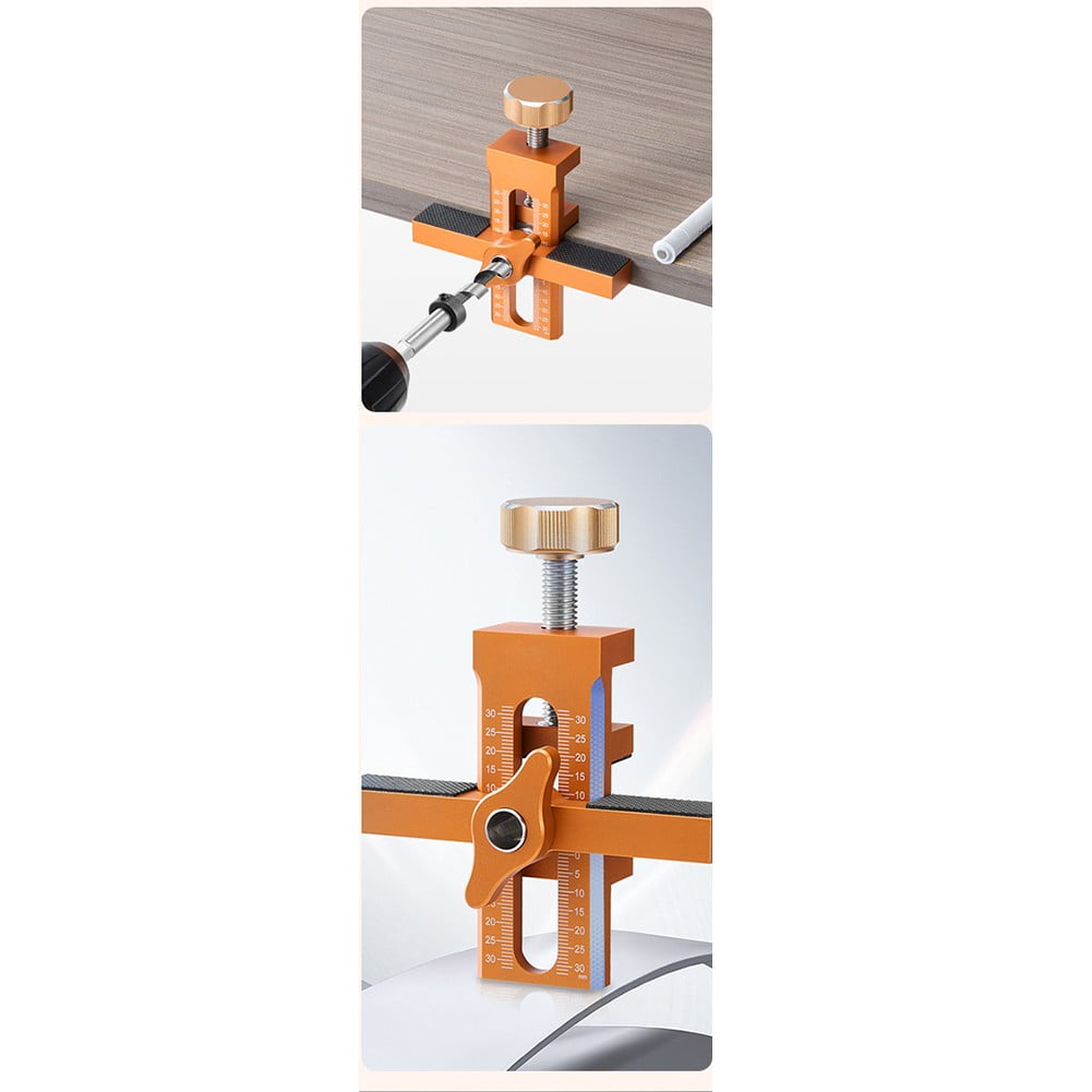 For Woodworking Cabinet Door Installation Mounting Jig Quick Positioning Panel Rebounding Device Drilling Hand Tool In Stock As Shown