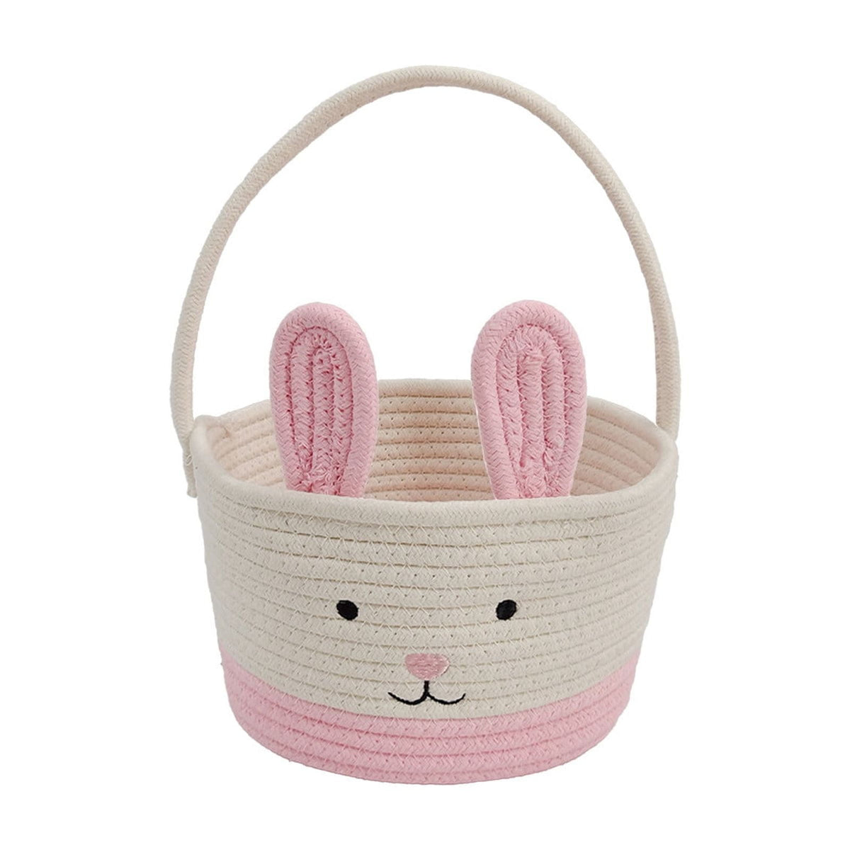 Easter Basket for Boys Girls Easter Bunny Basket with Rabbit Ears, Easter Egg Hunting Basket Easter Baskets for Kids Babies First Easter Gifts C
