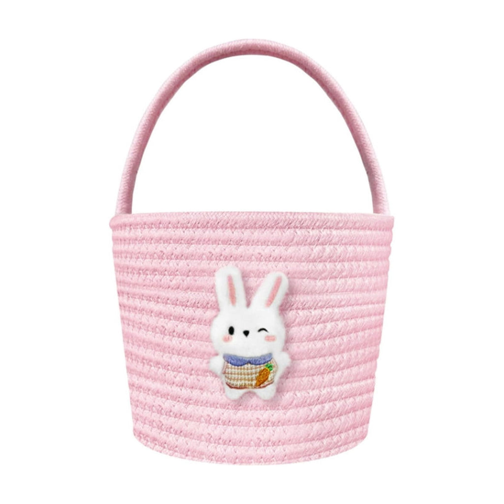 Easter Basket for Boys Girls Easter Bunny Basket with Rabbit Ears, Easter Egg Hunting Basket Easter Baskets for Kids Babies First Easter Gifts E