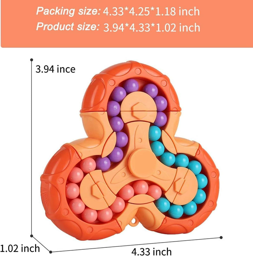 Magic Bean Puzzle Toy, Rotating Magic Bean Toys 2-in-1, Magic Ball Brain Teaser Game, Gift for Kids Boys Girls Teens and Adult