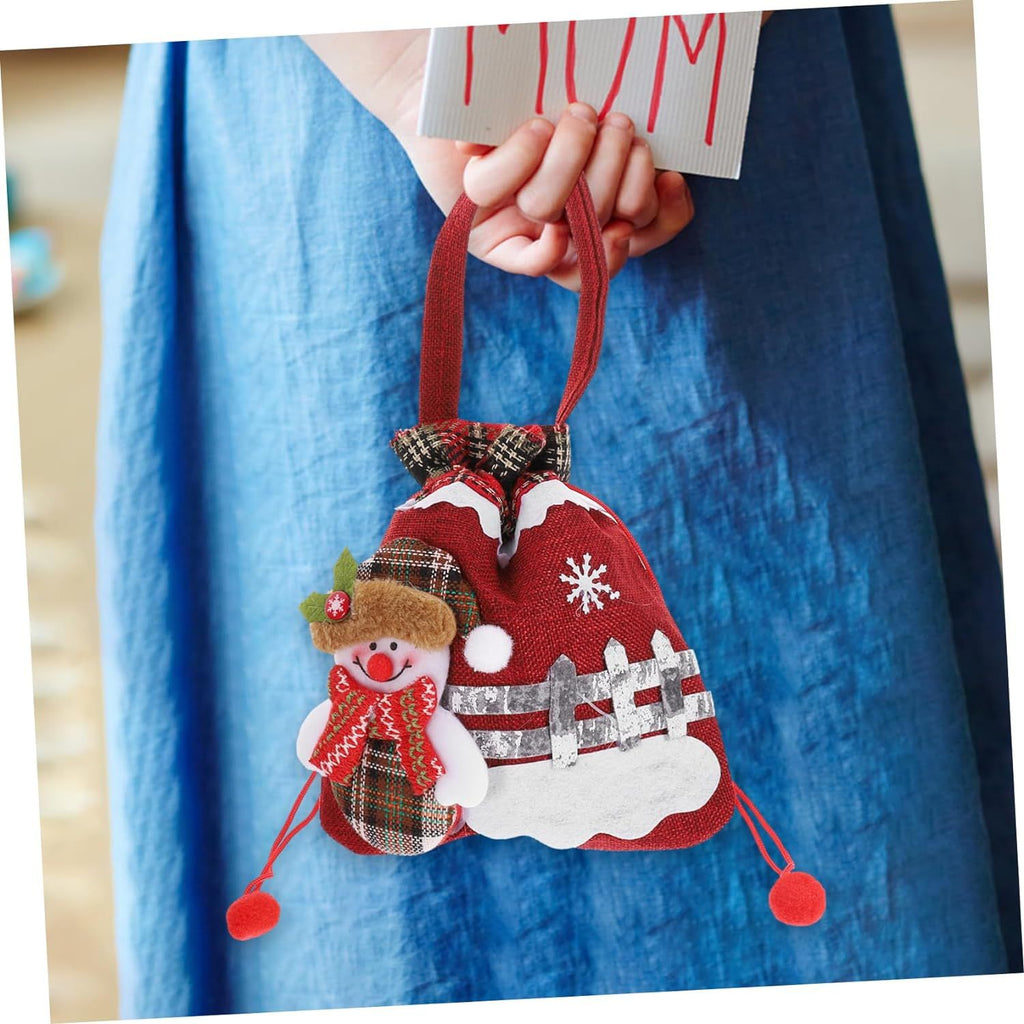 4pcs drawstring gift wrapping bag christmas treat bag christmas bags for gifts xmas gift bag xmas bags christmas