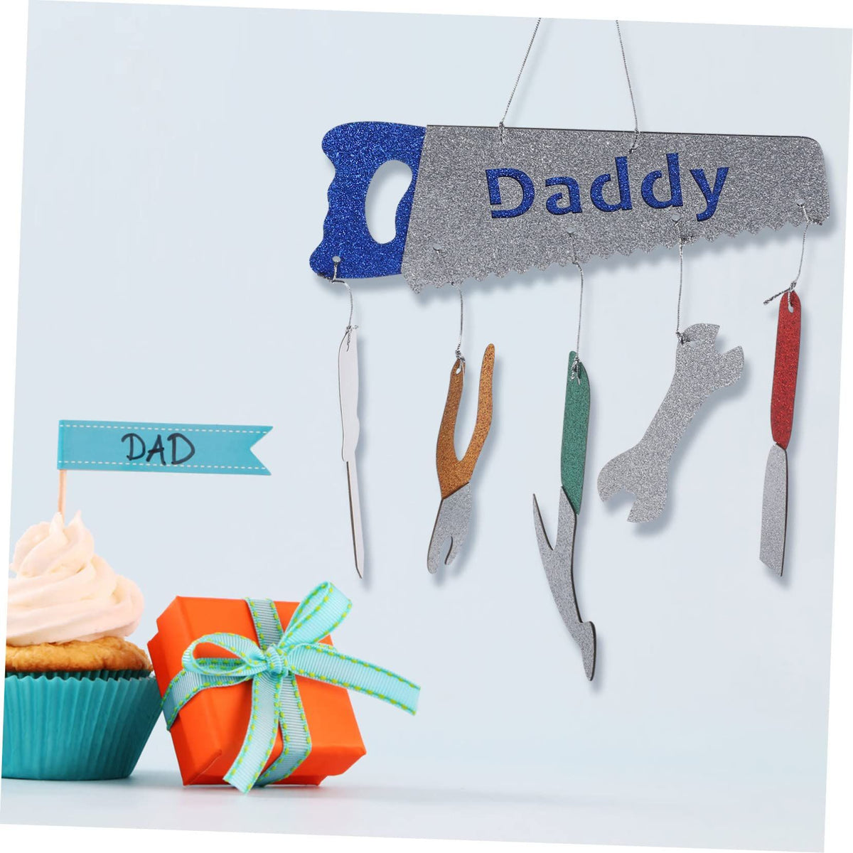 10pcs Tool Decoration Hang Tag Father's Day Hanging Decoration Fathers Day Wall Decoration Fathers Day Hanging Decoration