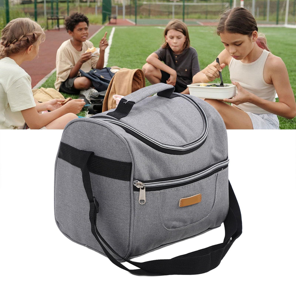 Lunch Bag for Kids Adults, Lunch Bag Insulated Lunch Bag Zippered Pockets Thermal Meal Bag for Girls Boys Adult Men