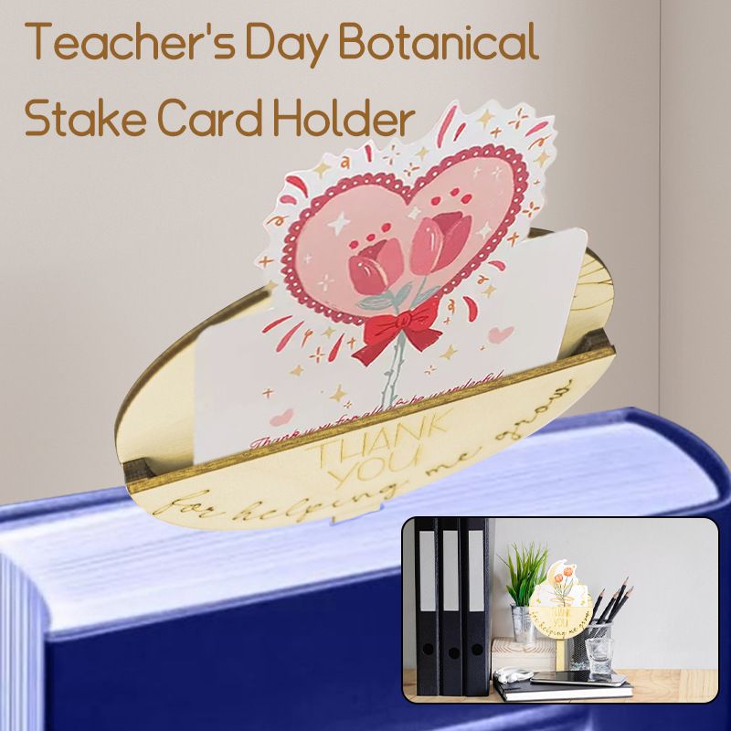 Wooden Teacher Appreciation Plant Tags Sign, Thank You for Helping Me Grow Gift Card Plant Tags, Teacher Appreciation Plant