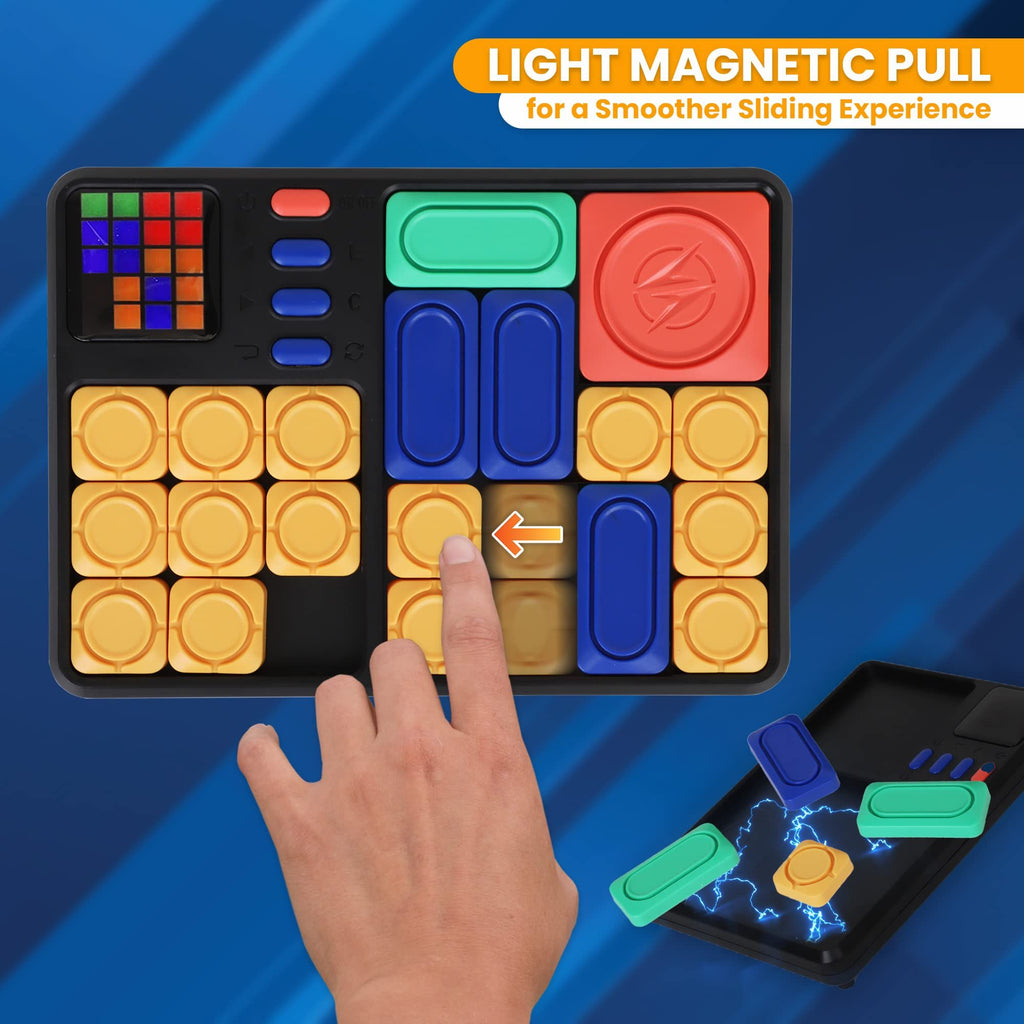 Super Slide Puzzle Game, Handheld Electronic Games for Kids, Learning - Brain Teaser - IQ Puzzles Toy, Travel Toys & Great Gift