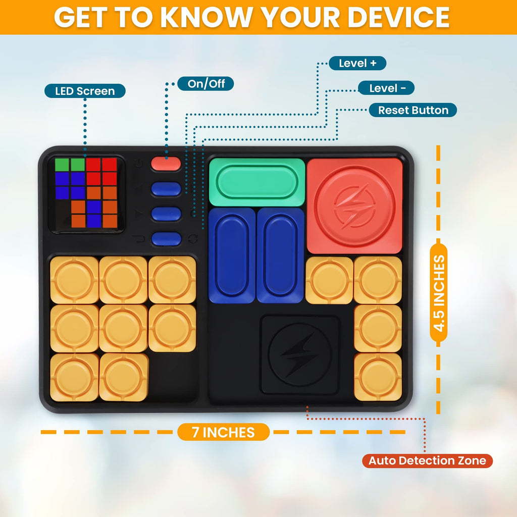 Super Slide Puzzle Game, Handheld Electronic Games for Kids, Learning - Brain Teaser - IQ Puzzles Toy, Travel Toys & Great Gift