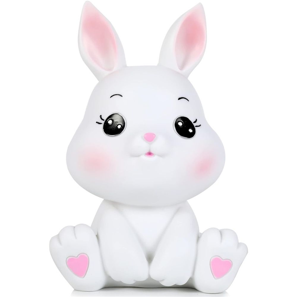 Little Bunny Money Bank, Mini Rabbit Piggy Bank, Best Bitrthday Gift, White LOVELY & SWEET GIFT EASY TO USE