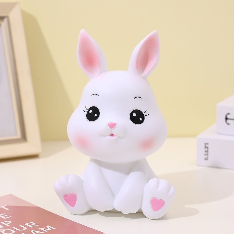 Little Bunny Money Bank, Mini Rabbit Piggy Bank, Best Bitrthday Gift, White LOVELY & SWEET GIFT EASY TO USE